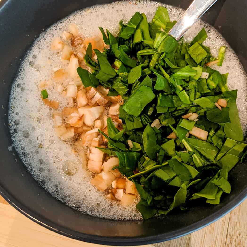 Egg and Spinach