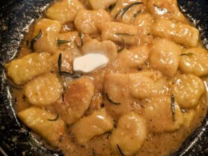 pumpkin gnocchi in rosemary butter