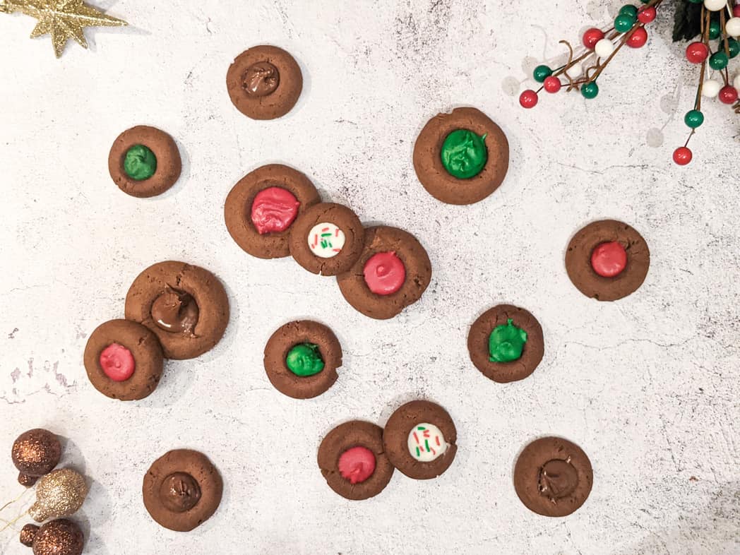 christmas thumbprint cookies