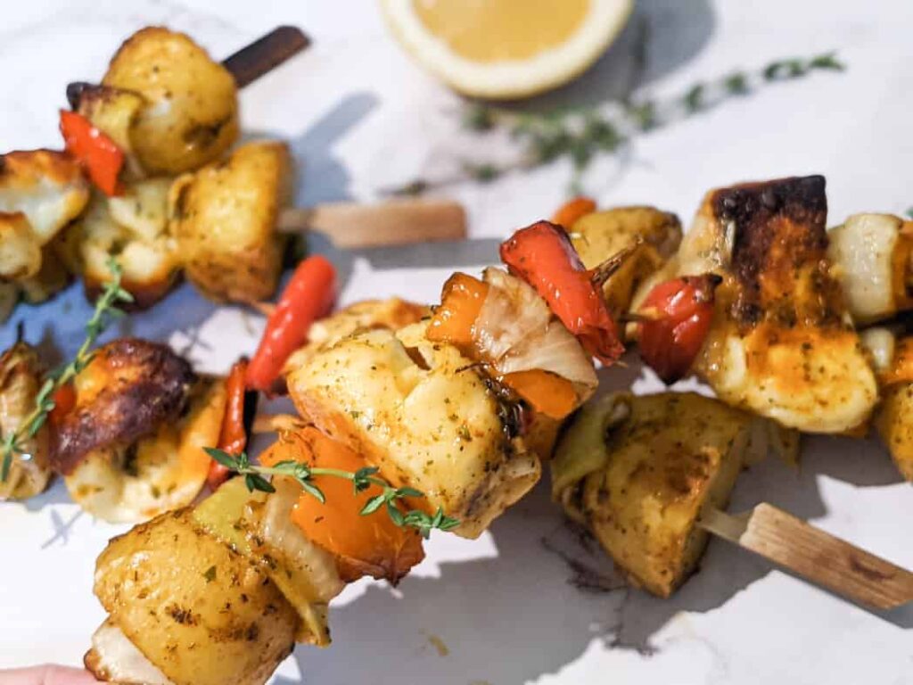 halloumi cheese skewers