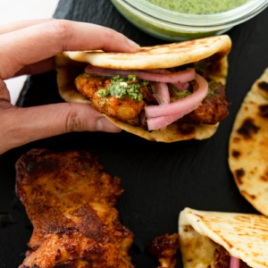 Tandoori Chicken Naan Burger