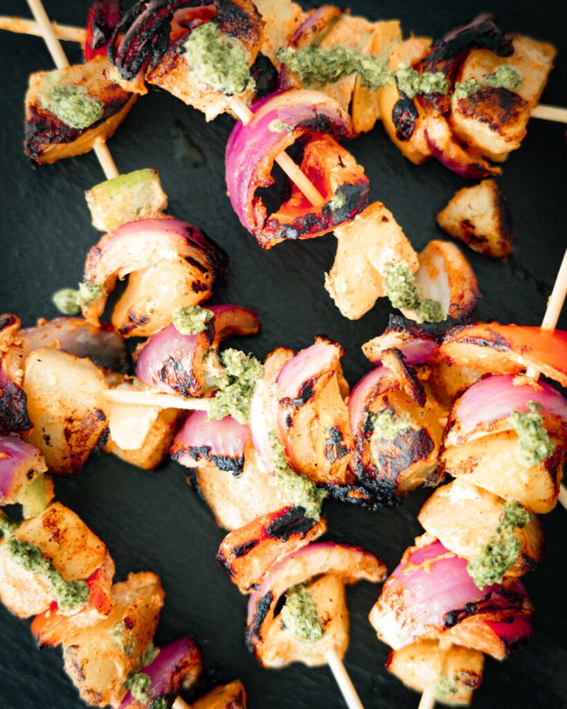 Tandoori aloo Skewers